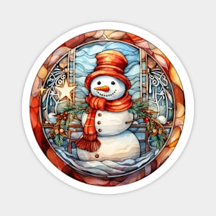 Snowman and star Magnet